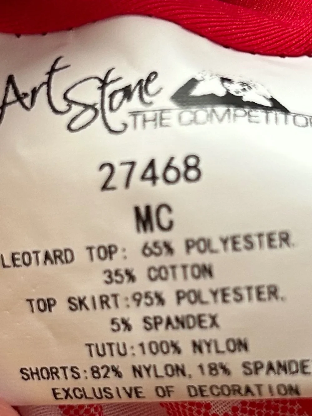 NEW! Art Stone/The Competitor Dance Costume 